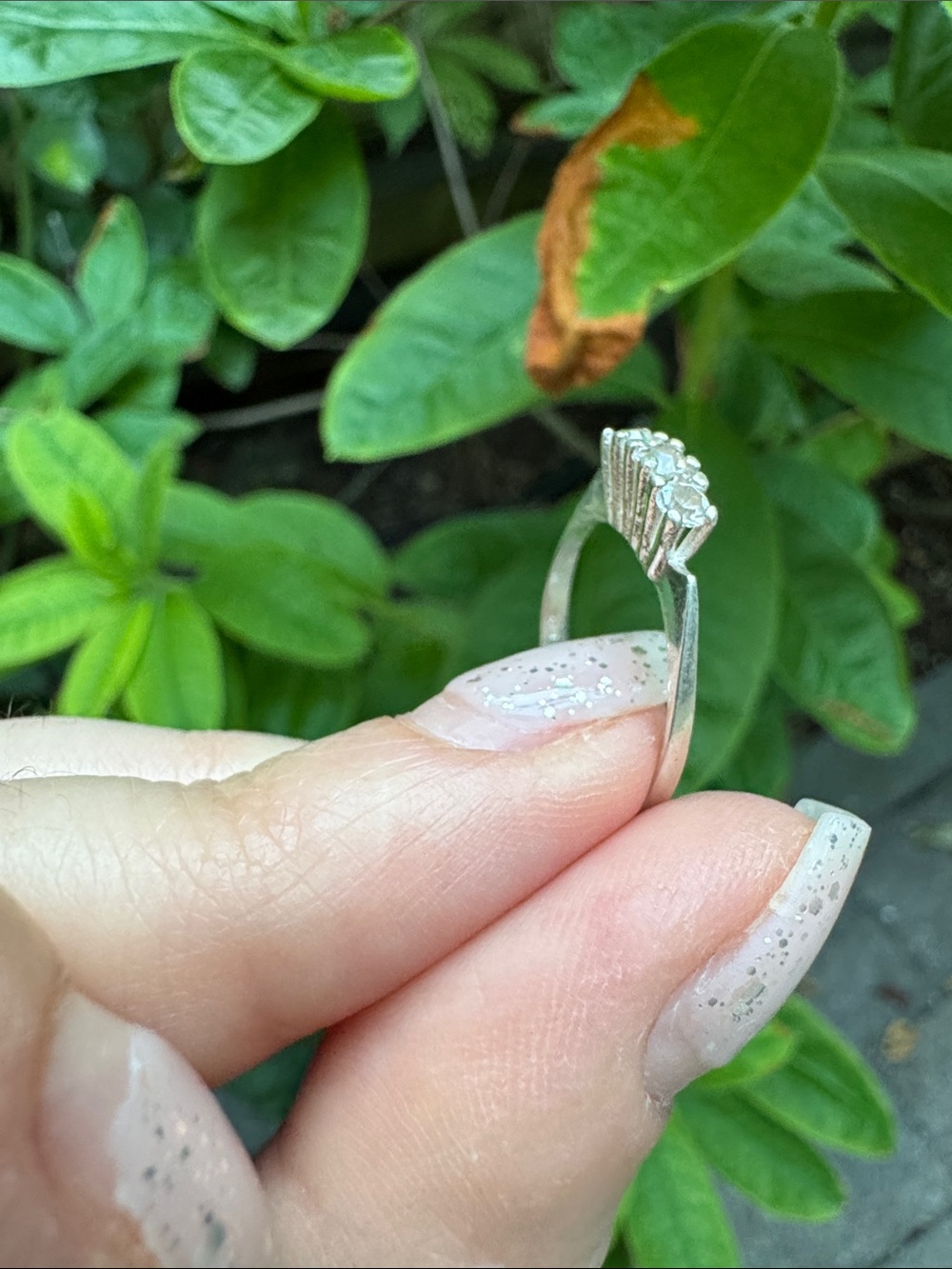 vintage sterling silver ring - size 6.5-7 - stamped
